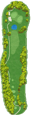 木更津ゴルフクラブ IN16番ホール コース図