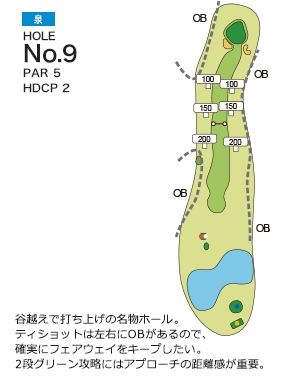 仙台ヒルズゴルフ倶楽部 泉9番ホール コース図
