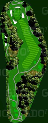 東京ロイヤルゴルフ倶楽部 NORTH3番ホール コース図