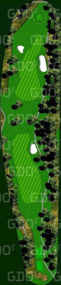 東京ロイヤルゴルフ倶楽部 WEST1番ホール コース図
