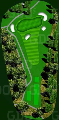 東京ロイヤルゴルフ倶楽部 WEST2番ホール コース図