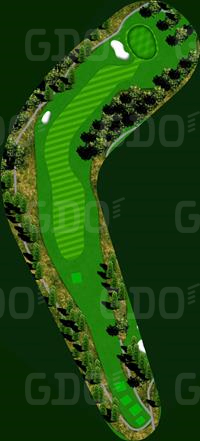 東京ロイヤルゴルフ倶楽部 WEST8番ホール コース図