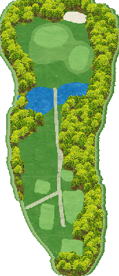 小山ゴルフクラブ OUT8番ホール コース図