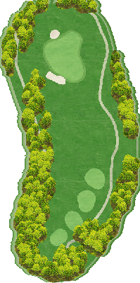 レイクウッドゴルフクラブ サンパーク明野コース OUT4番ホール コース図