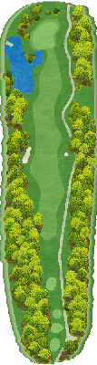 レイクウッドゴルフクラブ サンパーク明野コース OUT9番ホール コース図