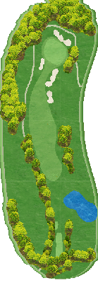 宇陀カントリークラブ IN14番ホール コース図