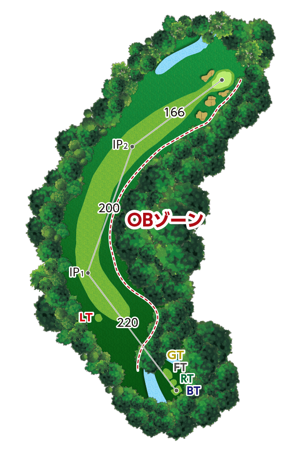 西宮カントリー倶楽部 OUT7番ホール コース図