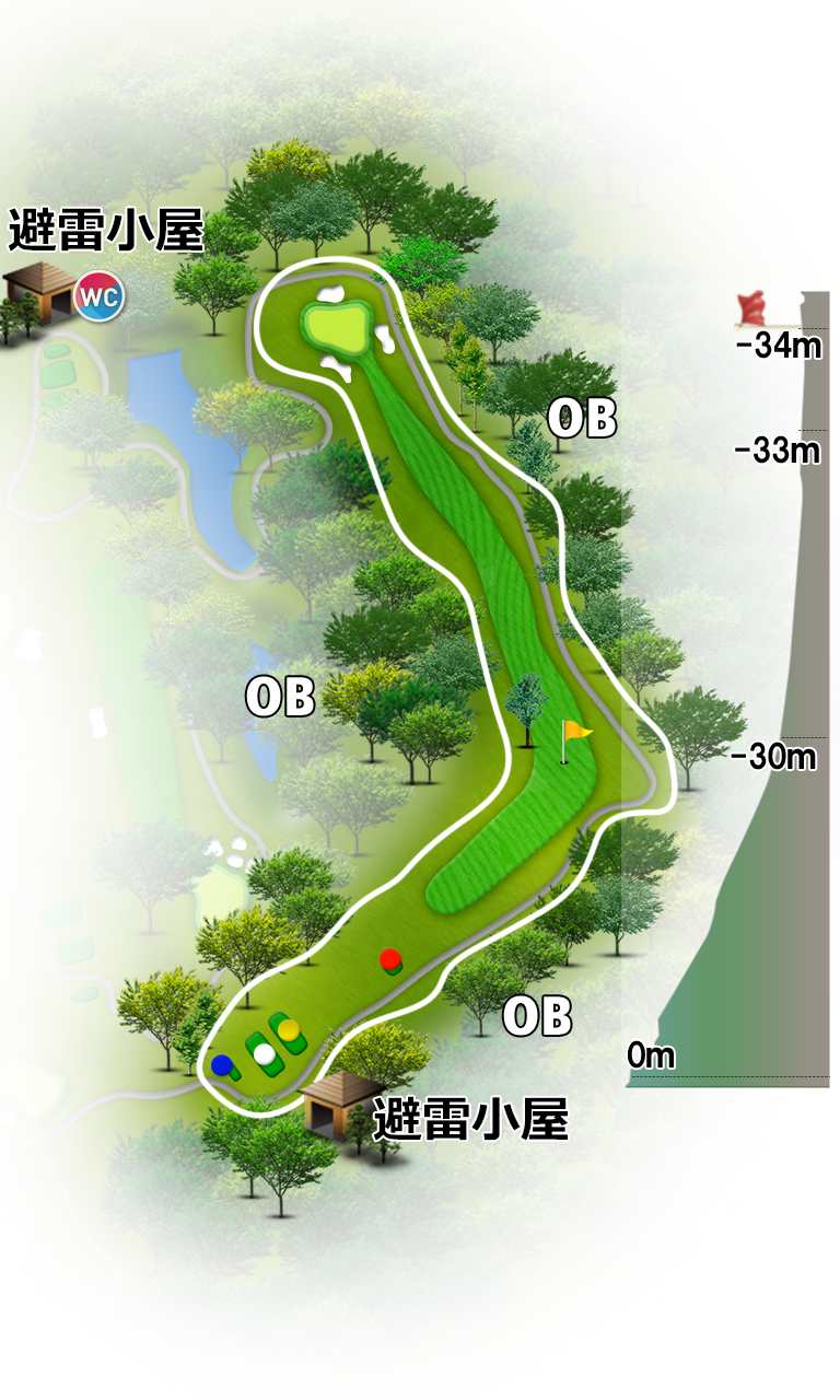 エクセレントゴルフクラブ 一志温泉コース IN11番ホール コース図