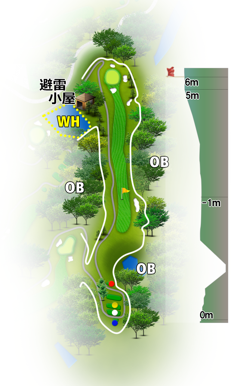 エクセレントゴルフクラブ 一志温泉コース IN15番ホール コース図