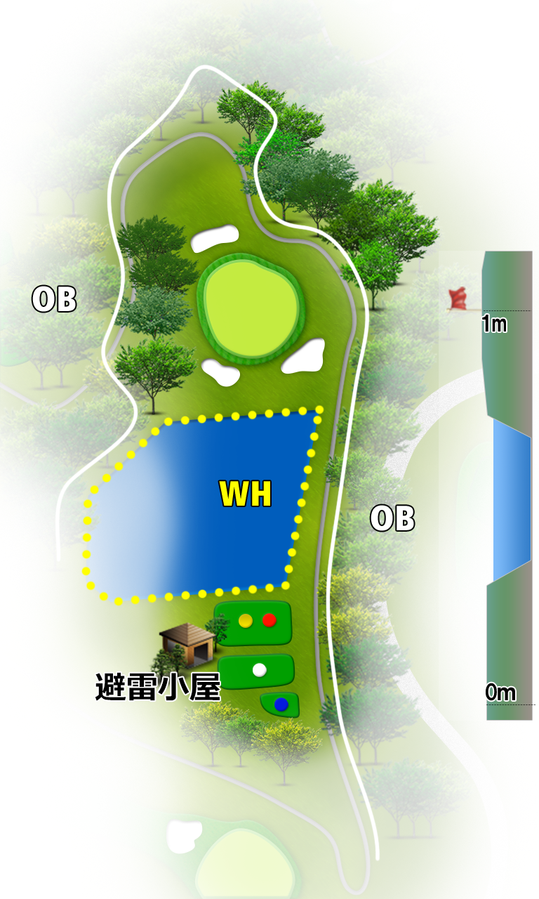 エクセレントゴルフクラブ 一志温泉コース IN16番ホール コース図