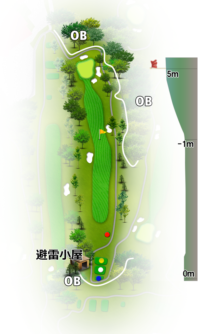 エクセレントゴルフクラブ 一志温泉コース IN18番ホール コース図
