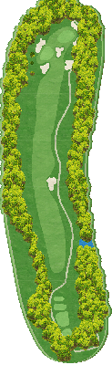 賀茂カントリークラブ OUT1番ホール コース図