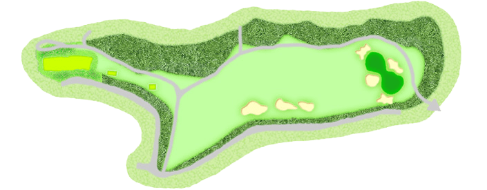 四国カントリークラブ 穴吹コース IN18番ホール コース図
