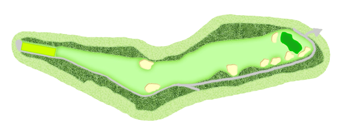 四国カントリークラブ 穴吹コース OUT1番ホール コース図