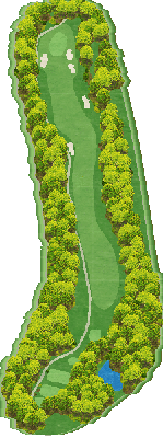 奈良カントリークラブ IN13番ホール コース図