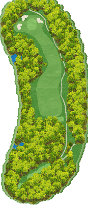 奈良カントリークラブ IN15番ホール コース図
