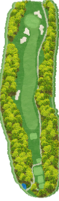 奈良カントリークラブ IN18番ホール コース図