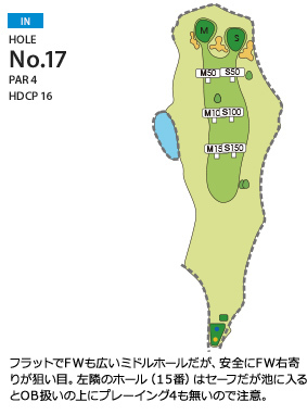 広島国際ゴルフ倶楽部 IN17番ホール コース図
