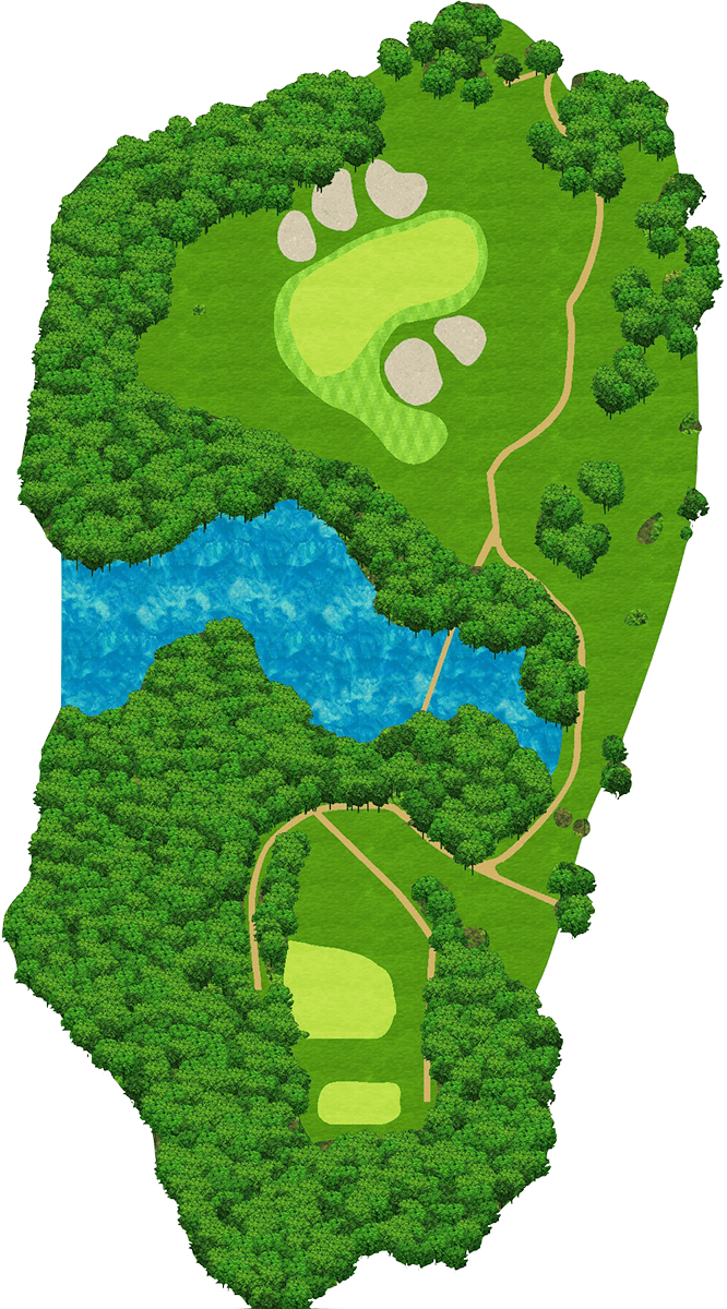 南総カントリークラブ 東OUT4番ホール コース図