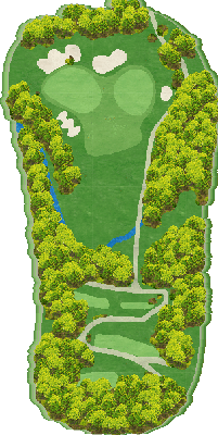 ギャツビイゴルフクラブ OUT8番ホール コース図