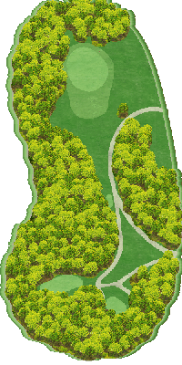 徳山カントリークラブ OUT4番ホール コース図