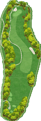徳山カントリークラブ OUT9番ホール コース図