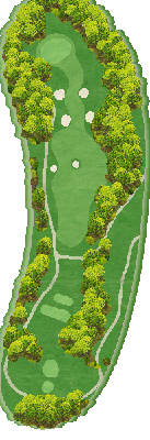 徳山カントリークラブ IN16番ホール コース図
