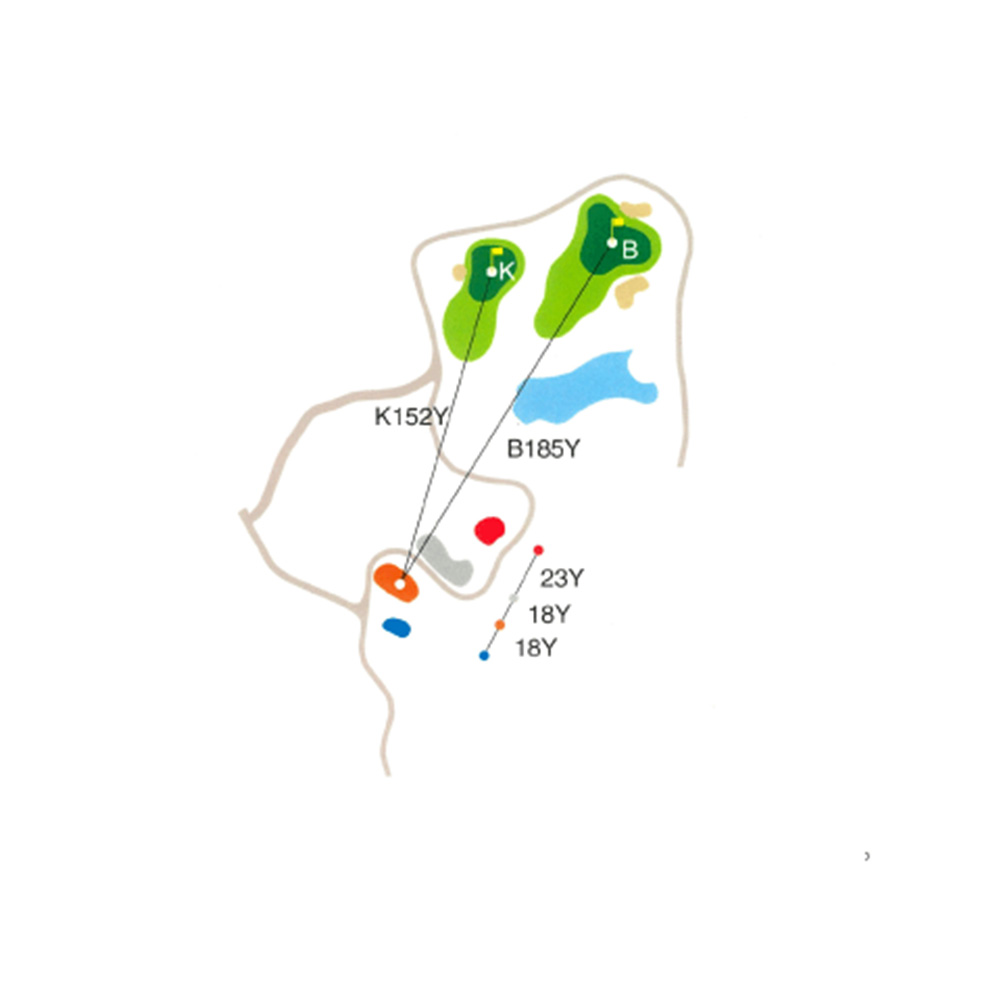 日南串間ゴルフコース IN11番ホール コース図