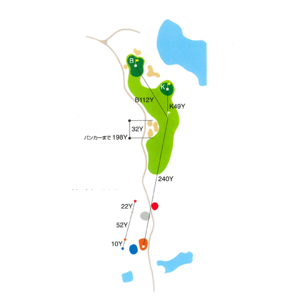 日南串間ゴルフコース IN12番ホール コース図