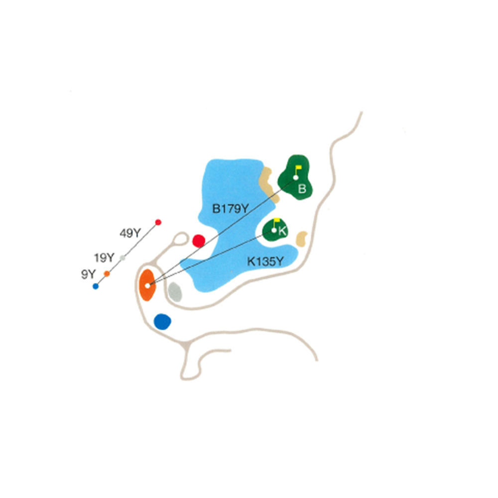 日南串間ゴルフコース IN17番ホール コース図