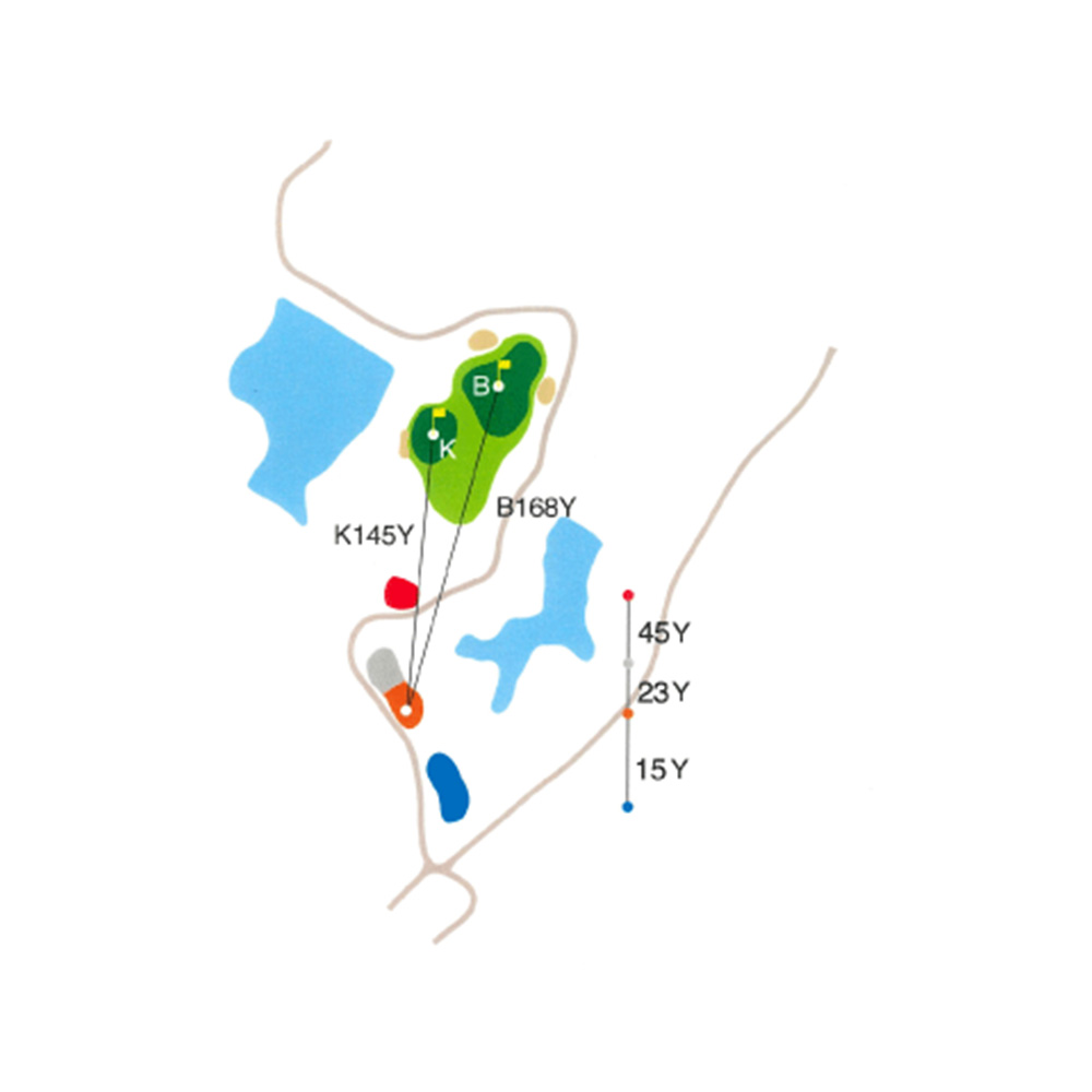 日南串間ゴルフコース OUT3番ホール コース図