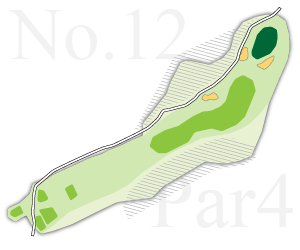 吉備カントリークラブ IN12番ホール コース図