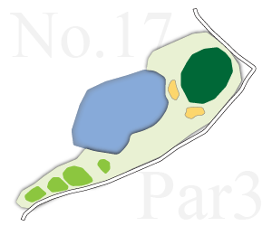 吉備カントリークラブ IN17番ホール コース図
