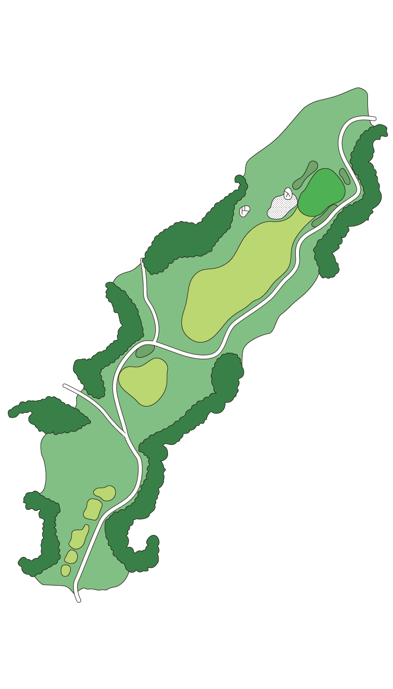 ブナの嶺ゴルフ倶楽部 IN16番ホール コース図