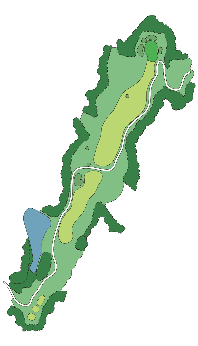ブナの嶺ゴルフ倶楽部 OUT5番ホール コース図