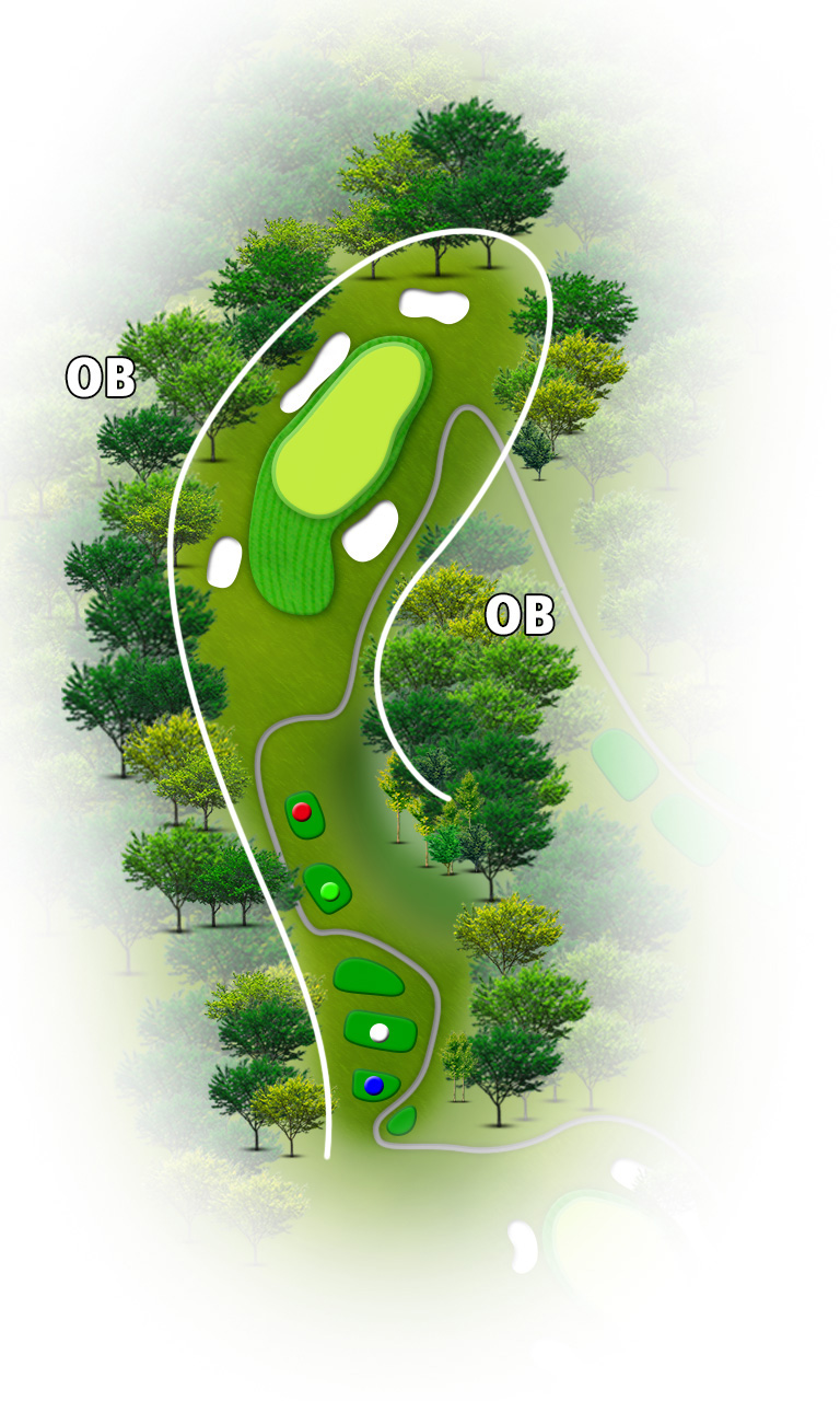小萱チェリークリークカントリークラブ OUT7番ホール コース図