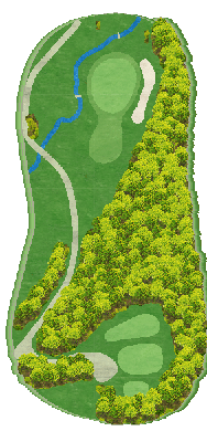 妙高カントリークラブ OUT3番ホール コース図