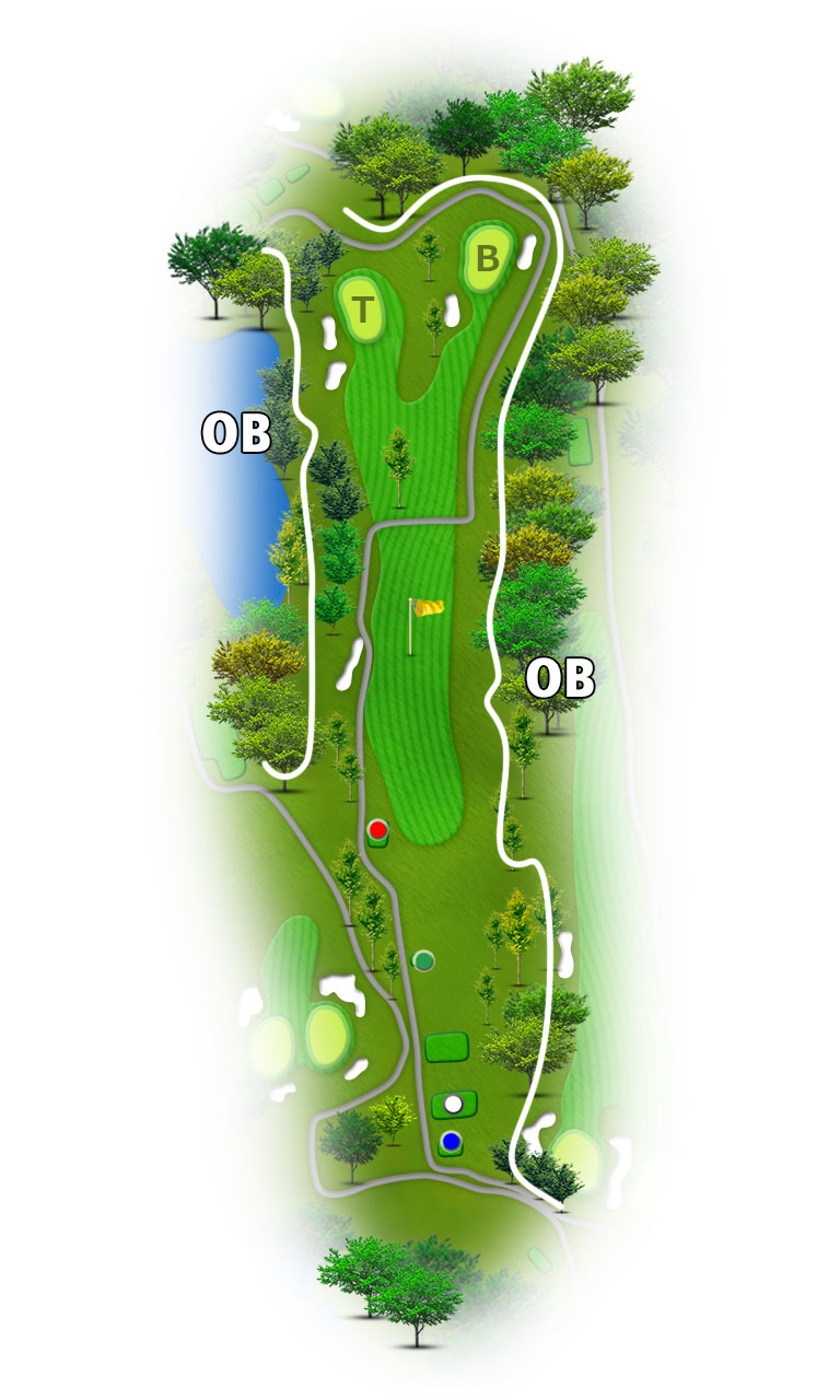 美濃関カントリークラブ IN13番ホール コース図