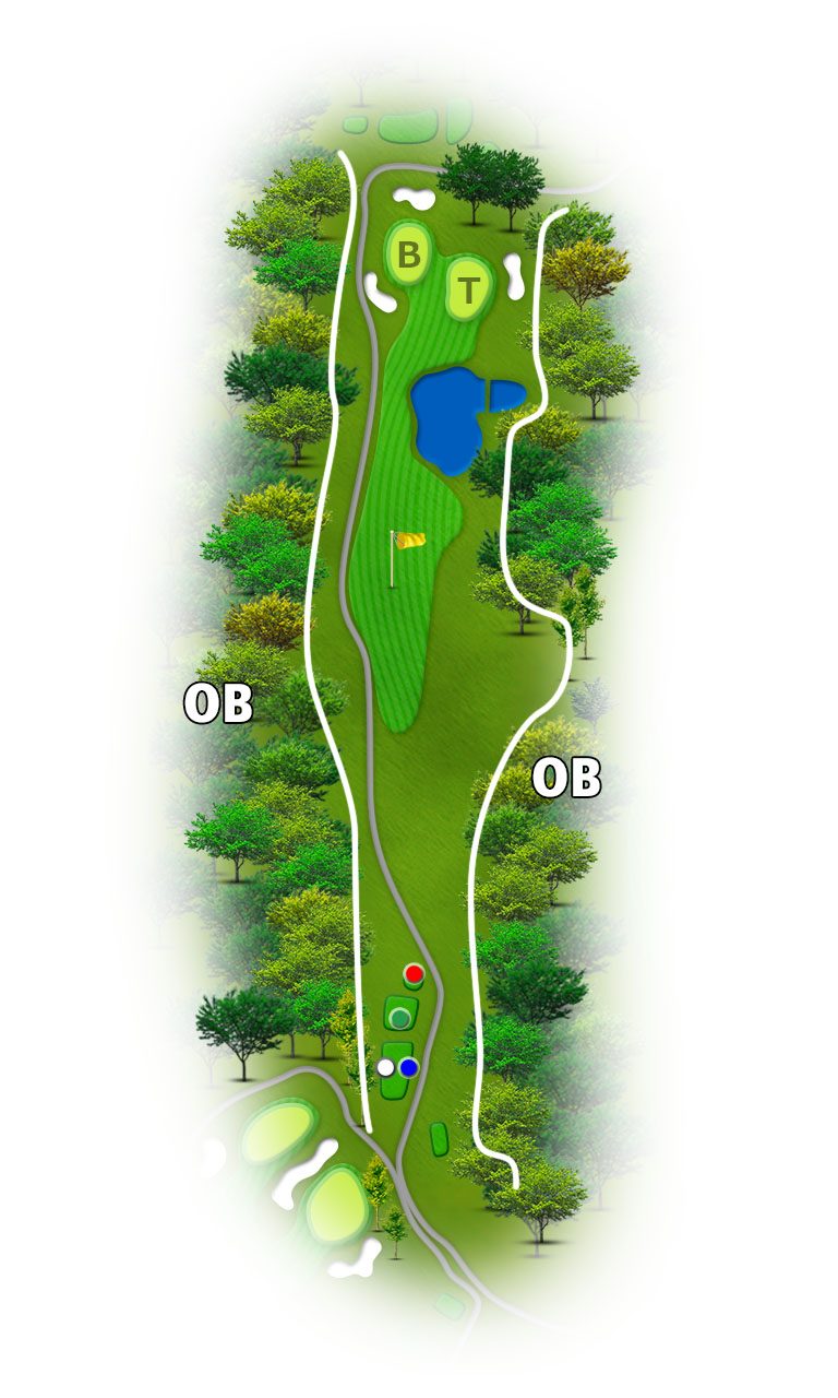 美濃関カントリークラブ IN16番ホール コース図