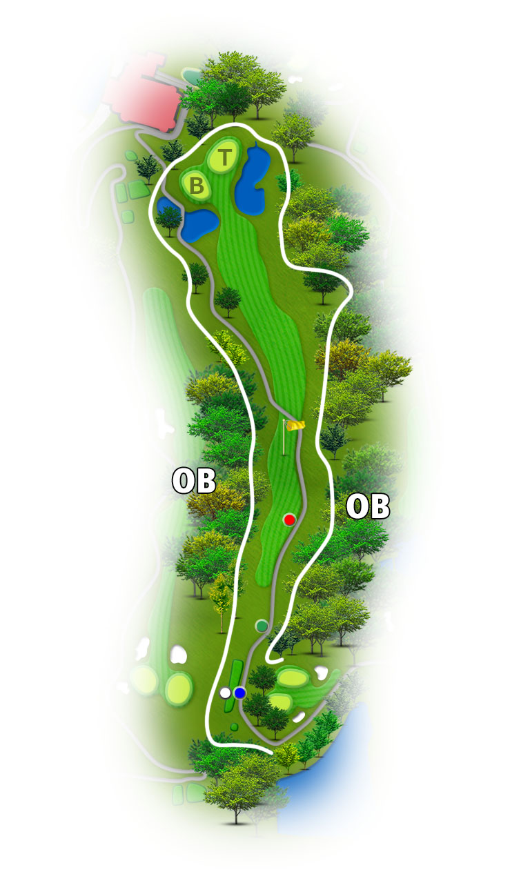 美濃関カントリークラブ IN18番ホール コース図