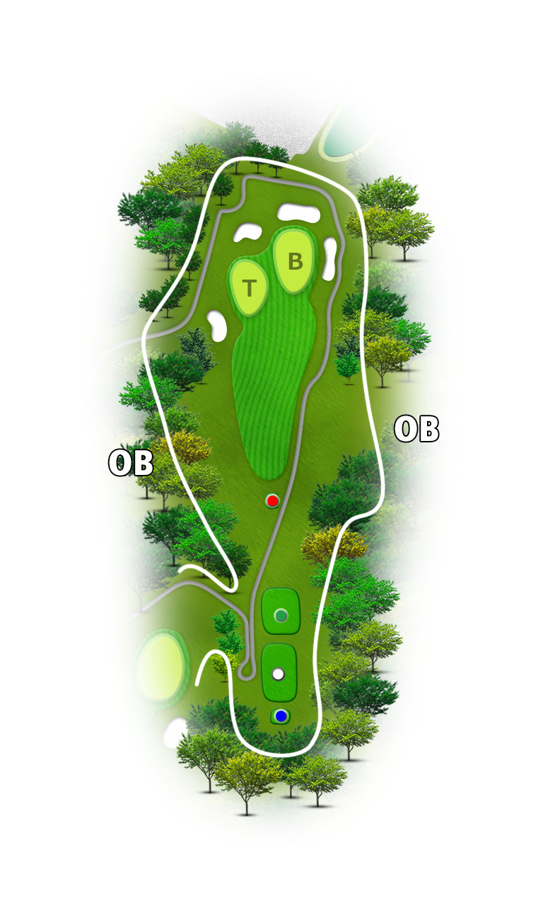 美濃関カントリークラブ OUT5番ホール コース図