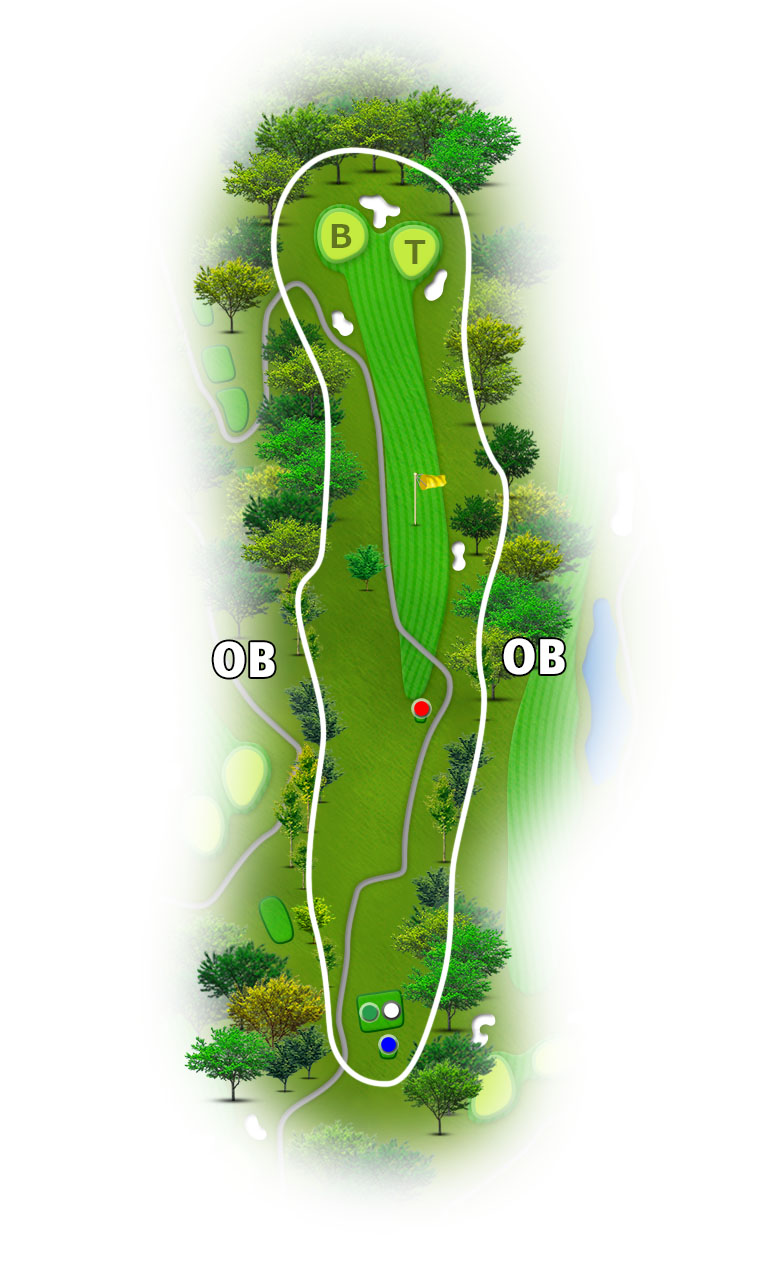 美濃関カントリークラブ OUT6番ホール コース図
