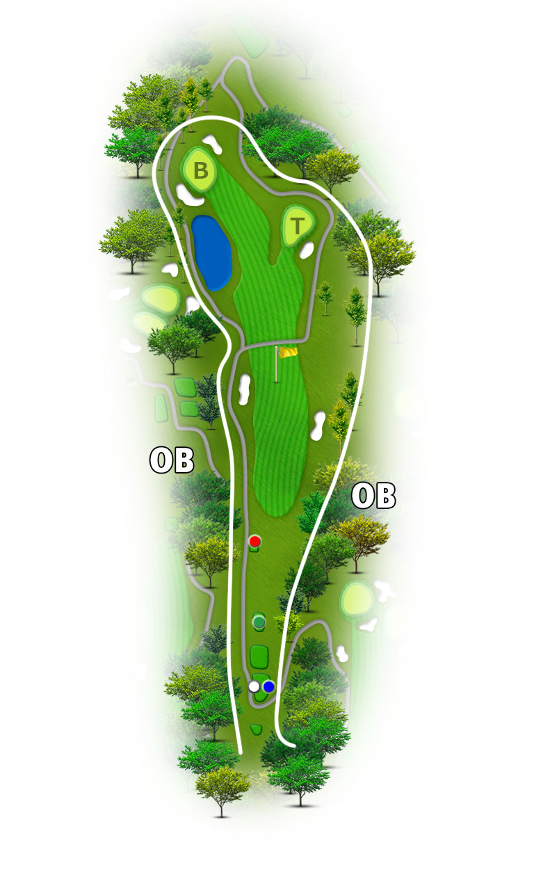 美濃関カントリークラブ OUT7番ホール コース図