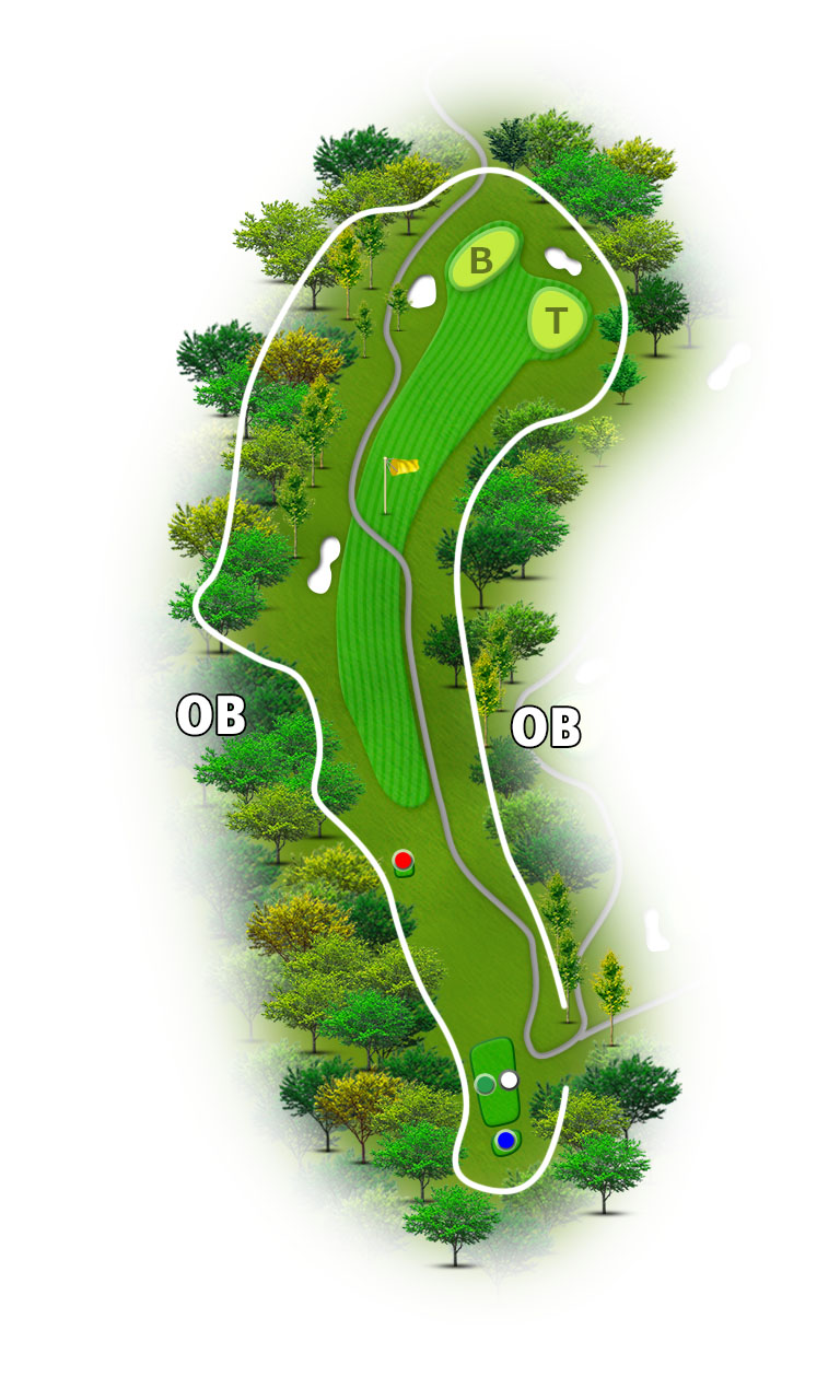 美濃関カントリークラブ OUT8番ホール コース図