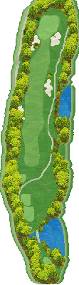 フォレストカントリークラブ三井の森 IN15番ホール コース図