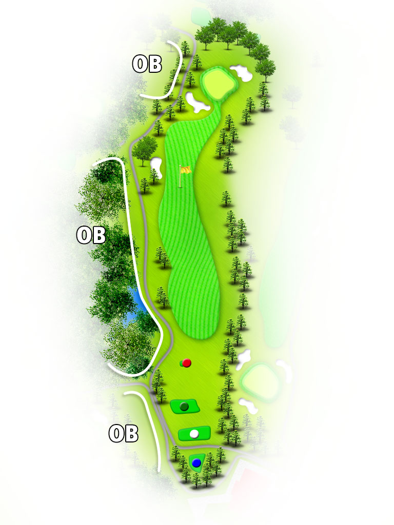 福岡フェザントカントリークラブ IN10番ホール コース図