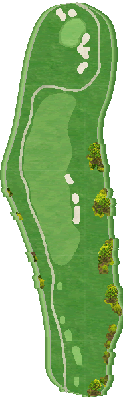 ブリストルヒル ゴルフクラブ OUT1番ホール コース図