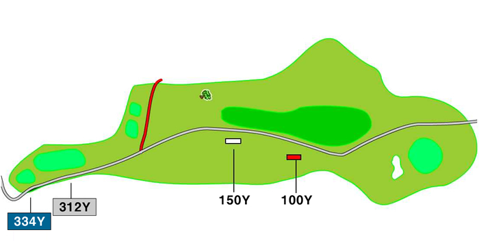 スカイヒルゴルフクラブ IN17番ホール コース図