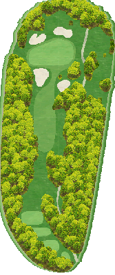 あららぎカントリークラブ OUT7番ホール コース図