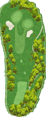 高遊原カントリークラブ OUT5番ホール コース図